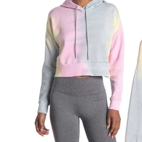 90 Degree by Reflex Tie-Dye Cropped Hoodie - Picture 7 of 7